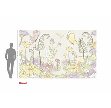 Papier peint photo Komar avec motif de conte de fées, comprenant des fleurs et des papillons