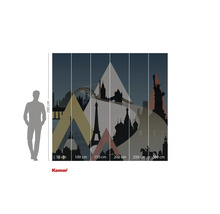 Papier peint photo avec silhouette d'une ville mondiale