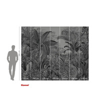 Papier peint photo avec motif jungle et indications de taille