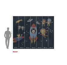 Papier peint photo Komar avec motif spatial et animaux