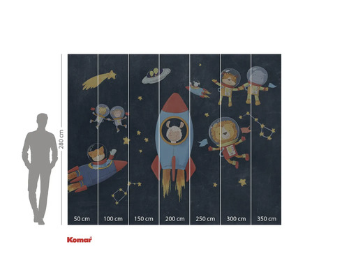 Papier peint photo Komar avec motif spatial et animaux