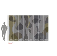 Papier peint photo avec motif abstrait et indication des dimensions