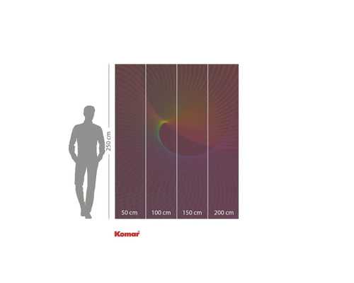 Papier peint photo avec motif abstrait de lignes colorées