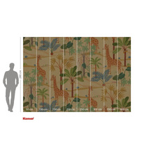 Tapete mit Giraffen- und Pflanzenmotiv zur Wandgestaltung