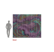 Papier peint photo avec motif marbré abstrait et indications de hauteur