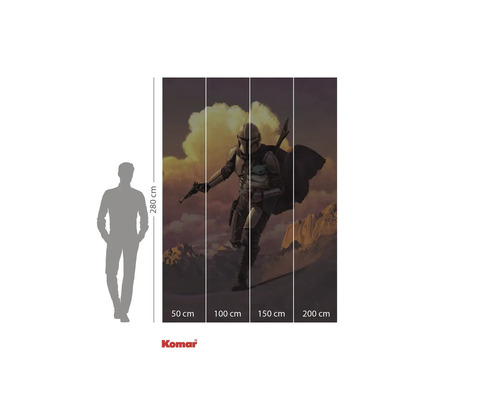 Papier peint photo Komar avec Mandalorien et enfant, 280 sur 200 centimètres