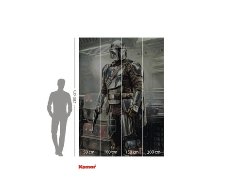 Papier peint photo avec motif Star Wars Mandalorian et indications de taille