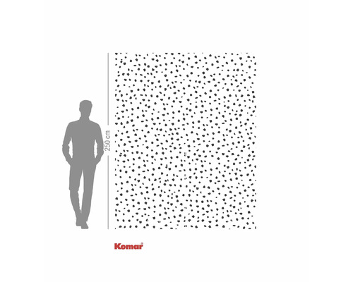 Papier peint photo avec motif à points, 250 cm de haut