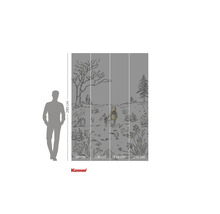 Papier peint photo avec motif Winnie l'ourson et Porcinet et indications de taille