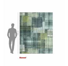 Papier peint photo Komar avec motif à carreaux abstraits et indications de taille