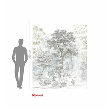 Papier peint photo avec motif de forêt et indication de hauteur 250 cm