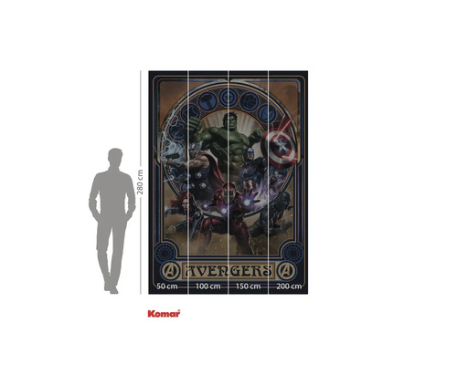Papier peint photo Komar avec motif Avengers, 280 x 200 cm