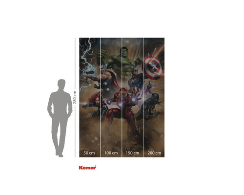 Papier peint photo Komar Marvel Avengers de 280 x 200 cm