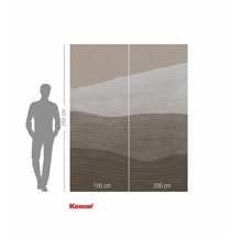 Papier peint photo Komar avec motif ondulé abstrait, 300 cm de large et 250 cm de haut.