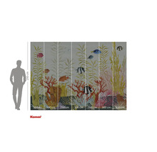 Papier peint photo avec paysage marin, coraux et poissons