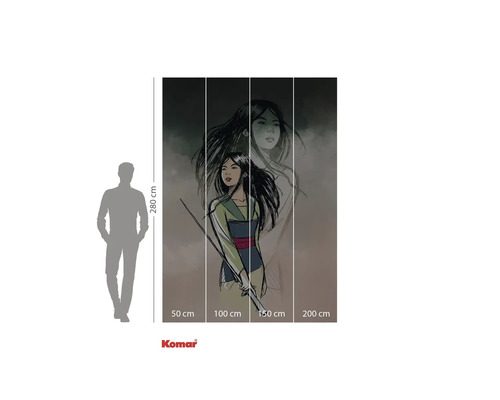 Papier peint photo Komar avec motif Mulan, 280 sur 200 centimètres