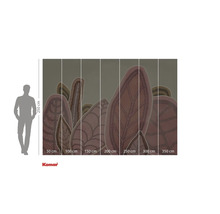 Papier peint photo avec motif de plantes et indications de taille