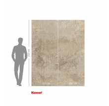 Komar Fototapete mit geometrischem Muster und Größenangaben