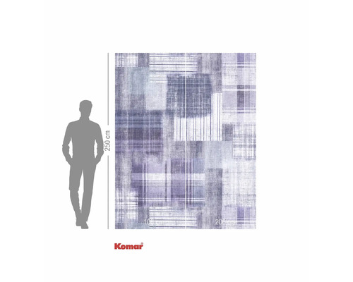 Papier peint photo avec motif géométrique et indication de taille.