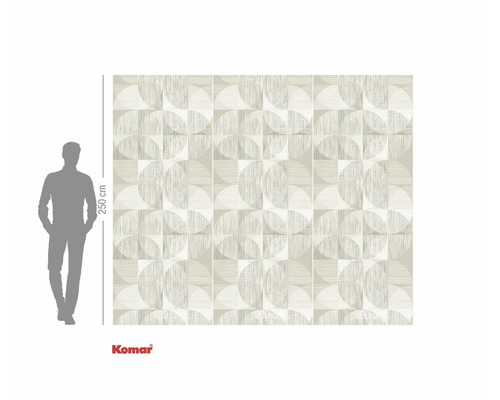 Papier peint photo avec motif géométrique et une hauteur de 250 cm.