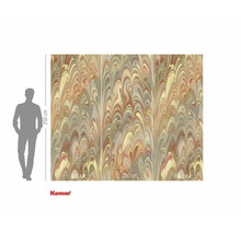 Papier peint photo avec aspect marbré et indications de taille