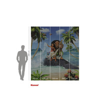 Papier peint photo Komar avec Vaiana et Maui sur une île tropicale