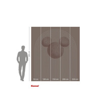 Fototapete mit Mickey Mouse Motiv und Abmessungen.