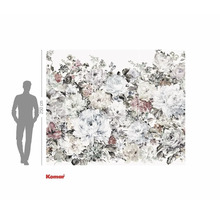 Papier peint photo avec motif floral et indication de taille