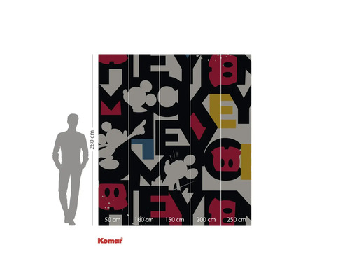 Papier peint photo Komar Mickey Mouse, 280 sur 250 centimètres