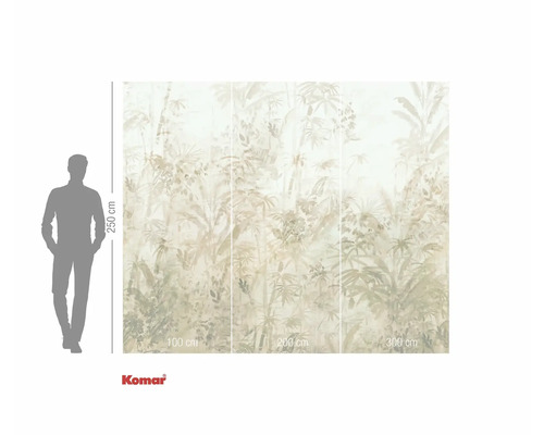 Papier peint photo Komar avec motif de jungle et indications de taille