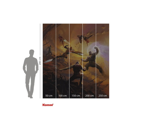 Fresque murale Avengers de 280 sur 350 centimètres