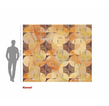 Komar Fototapete mit geometrischem Muster in Braun, Gelb und Orange