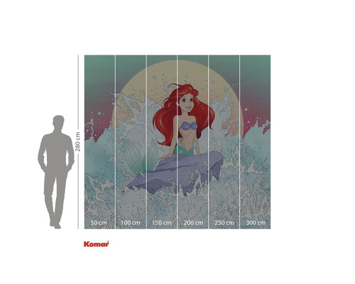 Papier peint photo avec la sirène Ariel, 280 sur 300 cm