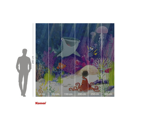 Papier peint photo avec motif sous-marin, 280 sur 300 centimètres