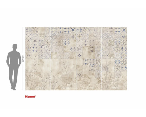 Papier peint photo aspect carreaux, à motifs, 400 x 250 cm