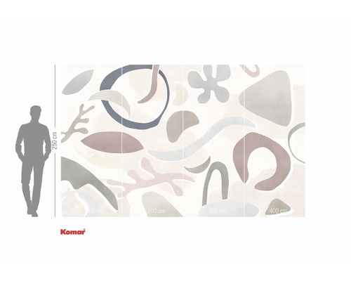 Papier peint photo avec motif abstrait et organique