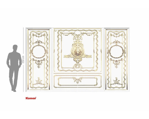 Peinture murale Komar avec ornements dorés de style classique