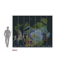 Papier peint photo Komar avec des motifs de Raiponce, dimensions 350 sur 280 centimètres