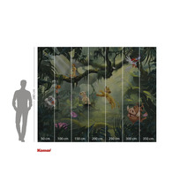 Papier peint photo Komar avec des motifs de jungle et des personnages du Roi Lion, 280 cm de haut et disponible en différentes largeurs