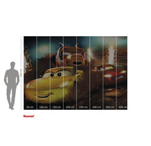 Papier peint photo avec motifs de voitures et indications de taille