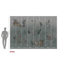 Papier peint photo Komar avec motifs Disney et indications de taille.