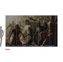 Papier peint photo Komar avec motifs Avengers, 280 x 450 cm