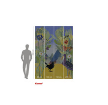 Papier peint intissé Komar avec motifs de fleurs et d'oiseaux, 280x200 cm