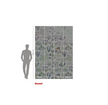 Papier peint photo avec motif de plantes et indications de taille