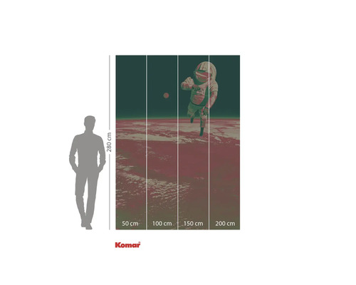 Papier peint photo spatial Komar avec astronaute et indications de taille