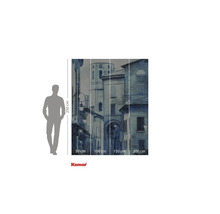 Mehrteilige Fototapete mit Stadtmotiv und Höhenangabe