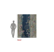 Papier peint intissé avec motif de fleurs et d'oiseaux, dimension du papier peint 250 sur 200 cm