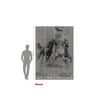 Papier peint photo Komar avec motif de chevaux et indications de taille