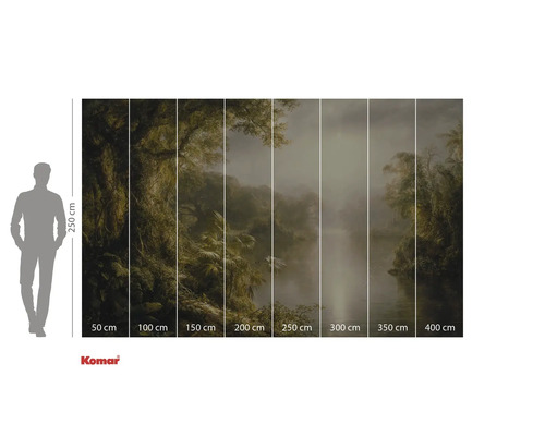 Papier peint photo Komar avec motif jungle et indications de taille