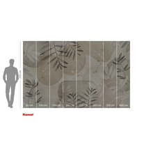 Papier peint photo Komar avec motif de plantes et indications de taille